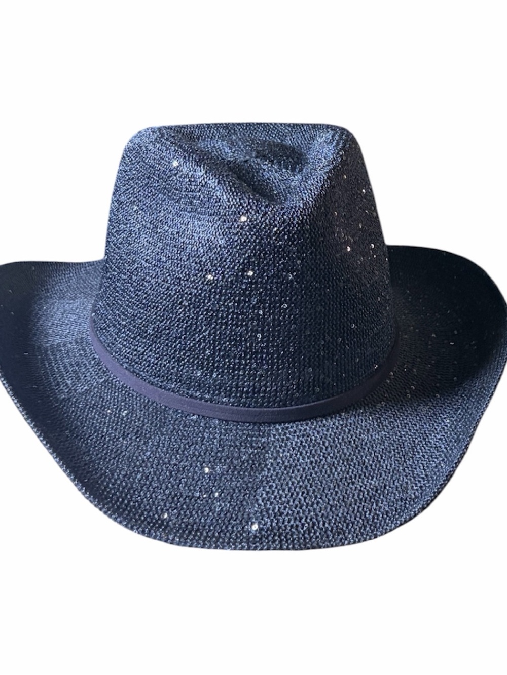 Western hat cowboy cowgirl CC Hat Co. Navy blue sequin NWT
